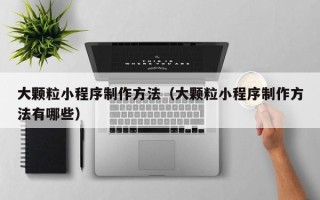 广安大颗粒小程序制作方法（大颗粒小程序制作方法有哪些）